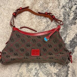 Dooney & Bourke Brown and Red Shoulder Bag